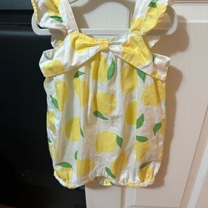 The Children's Place Yellow and White Baby Romper